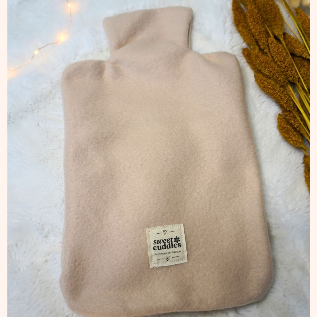 Housse de bouillotte / artisanal / écoresponsable / france / beige / automne
