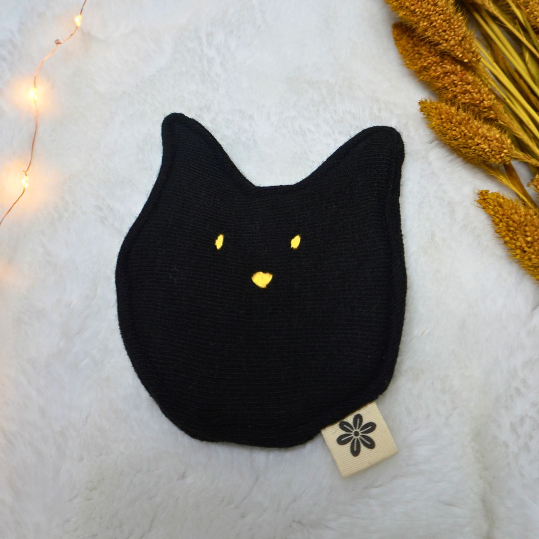 Dessous de verre forme de chat/ noir / automne / halloween / artisanal / fabriqué en France / écoresponsable