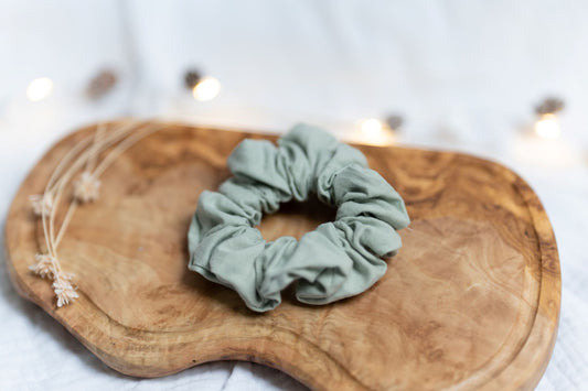 Scrunchie vert d'eau - Upcyclé