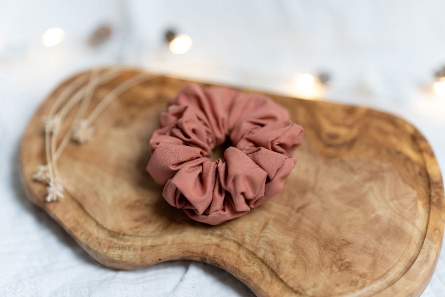 Scrunchie rose - Upcyclé